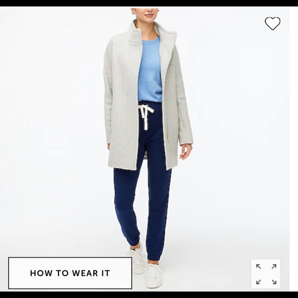 Jcrew cocoon coat in Heather dusk